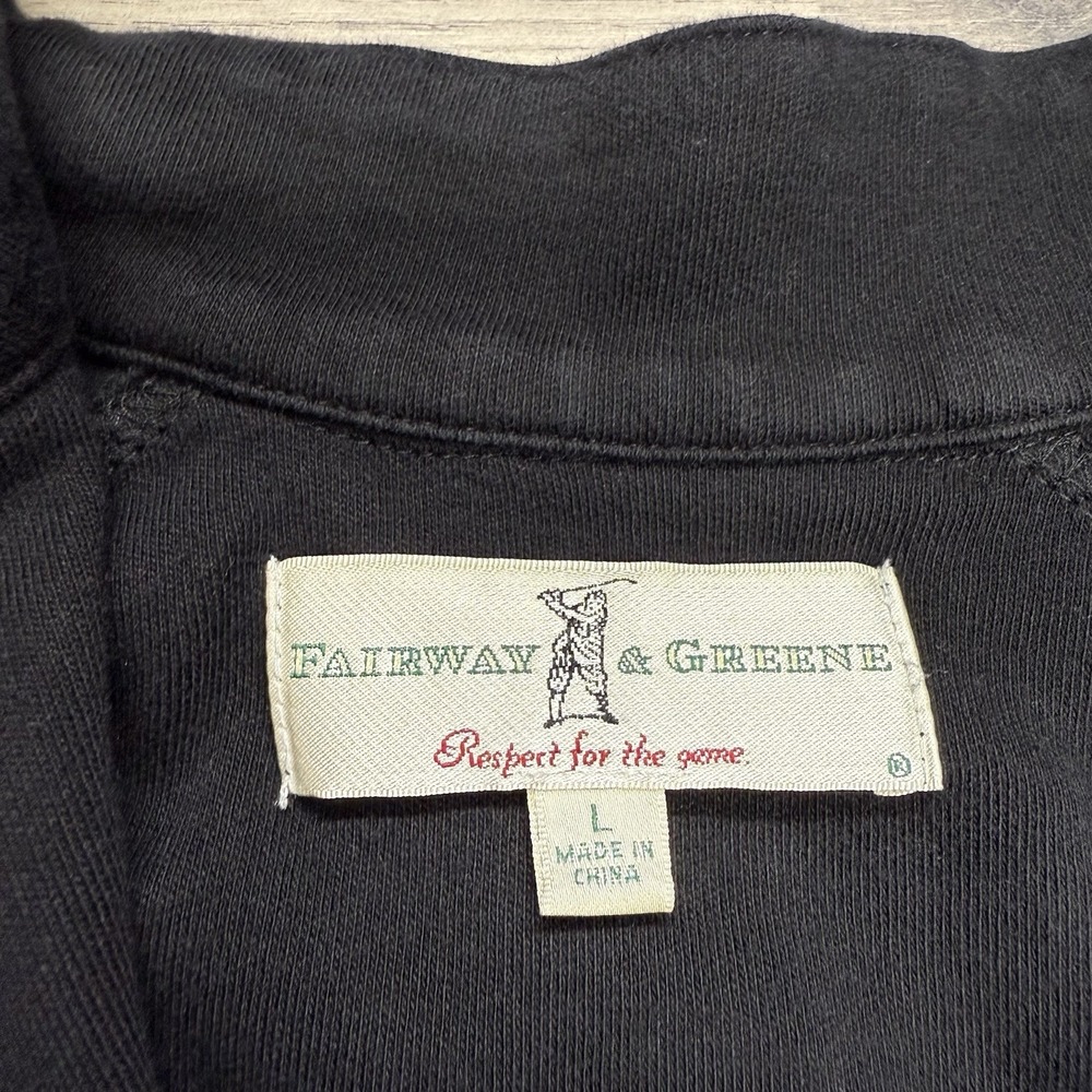 Fairway & Greene Large Black 1/4 Zip Pullover Golf Sweater USA Olympics - Picture 5 of 9
